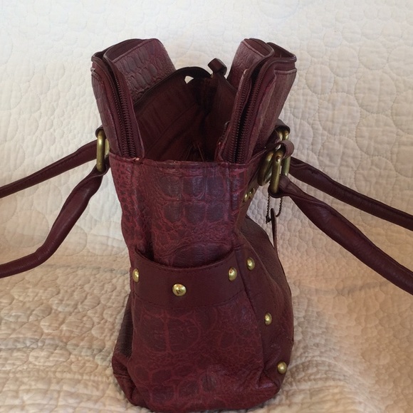 Great American Leatherworks Bags Burgundy Leather Purse Poshmark